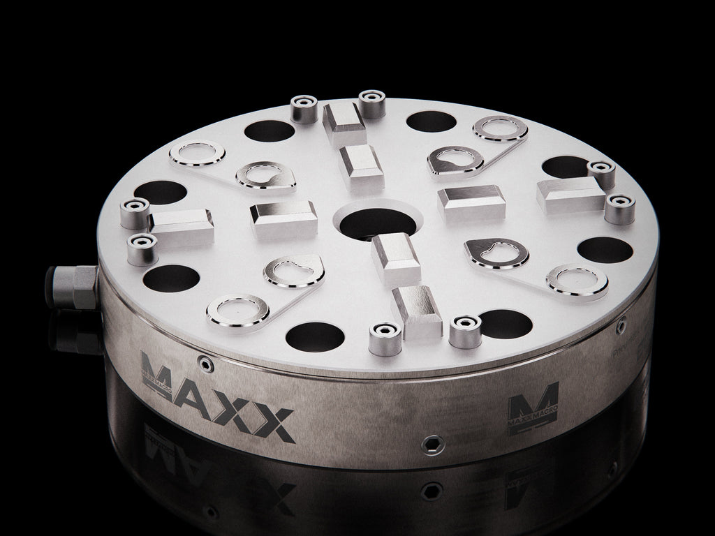 MaxxMagnum Pneumatic Chuck D150 Manual Short Drawbar Low Profile