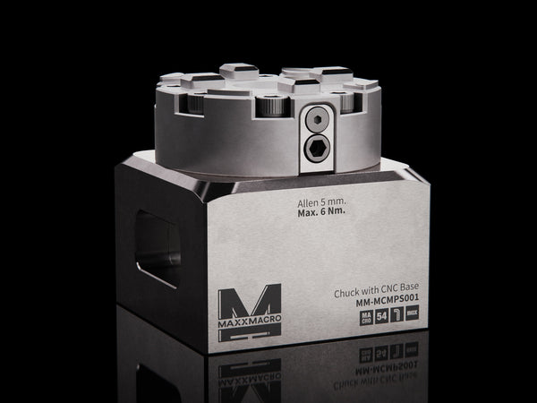MaxxMacro 54 610.21-S Manual Chuck with Mounting Plate CNC Manual